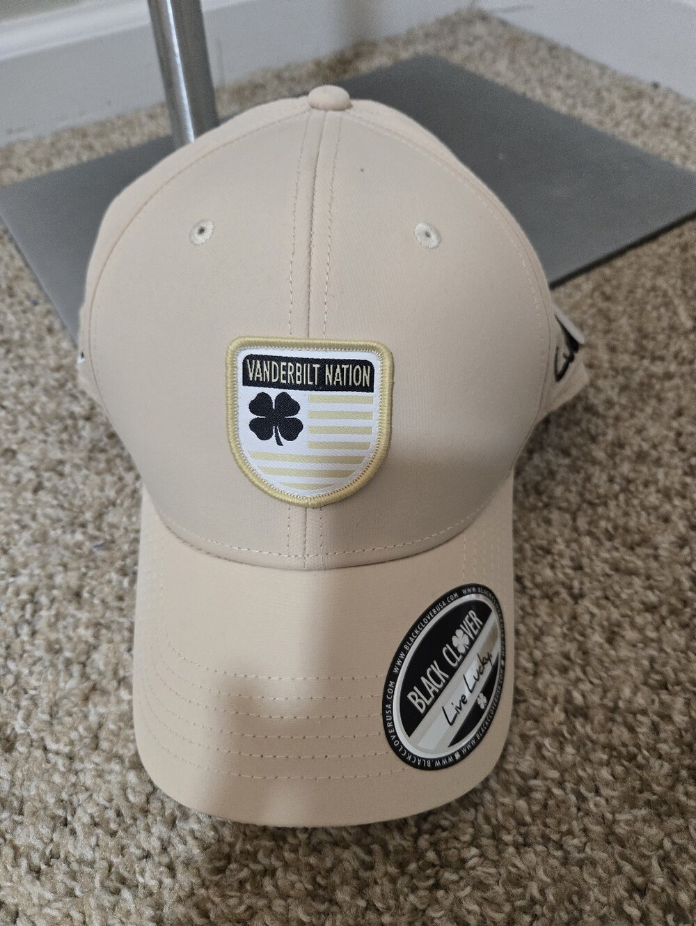 NWT Black Clover Vanderbilt Nation Tan Baseball Cap Hat Adjustable Vegas Gold